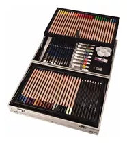 Set De Arte Dibujo Pinturas Color Oleo Acrílico Con Estuché