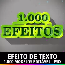 1 Mil Efeito De Texto Profissional Editáveis Psd Photoshop 