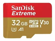 Cartão De Memória Sandisk Sdsqxaf-032g-gn6aa  Extreme Com Adaptador Sd 32gb