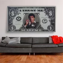 Cuadro Mural Dolar Scarface 50x70 Al Pacino Tony Montana