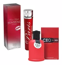 Paquete 2 Perfumes Ceo Red & Paris Sensual Mirage Gbc 100ml