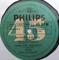 Carlitos Mona Jimenez De Punta A Punta- Simple 1987 Cuarteto