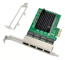 Placa De Rede Pcie Pci Express X1 Quad 4 Lan Gigabit