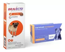 Bravecto De 4,5kg-10kg Antipulgas E Carrapatos+vermivet 