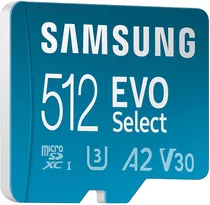 Tarjeta De Memoria Micro Sd Samsung Evo Select 512gb 130mb/s Mb-me512ka/am