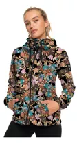 Campera Canguro Roxy Retro Floral Printed Impermeable Mujer