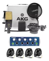 Akg C414 Xlii Recording Microphone+presonus Headphone Amp