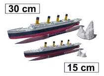 Miniatura Navio Rms Titanic 30 Cm + 15 Cm + Iceberg Suporte