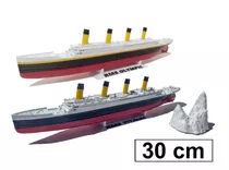Kit 2 Navios Históricos - Titanic - Olympic - 30cm