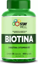 Biotina 400mg Para Cabelos Unhas E Pele  30 Doses Stay Well