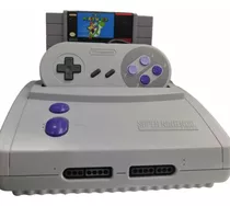 Consola Super Nintendo Jr | Gris Excelente Estado Completa