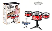 Bateria Infantil Musical C/ Baqueta Brinquedo Menina Menino