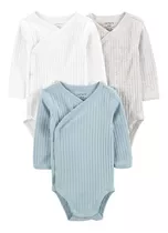 Carters Pack 3 Bodies Mangas Largas Broches 1n715310
