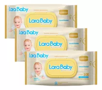 Kit C/03 Toalha Umedecidas Lara Baby Premium C/100un