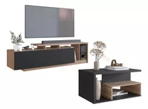 Mesa De Living Central Mesa Ratona + Rack 2 Puertas LG