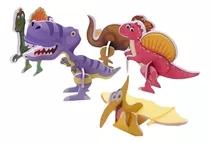 Quebra Cabeça Dinossauro Para Montar Puzzle Infantil 20 Unid