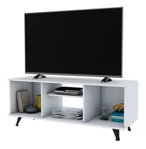 Rack Mesa Mueble Para Tv 55 Pulgadas Mt4001 Centro Estant Mm Color Blanco