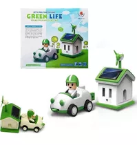 Kit Robo Carrinho Casa Solar Brinquedo Infantil 3 Em 1 Robo