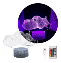 Lámpara Acrílico Led Velador Luz 3d Multicolor Decoración