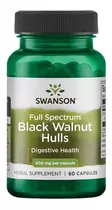 Black Walnut Hulls 60 Capsulas 500mg.de Swanson