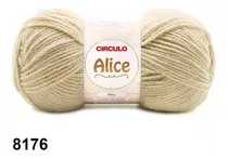 Fio Alice Círculo 100g 200mts Crochê Tricô Macio Estonado Cor 8176- Off White