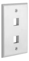 Face Plate Blanco 4x2 2 Puertos Faceplate Coupler Rj45 Stc