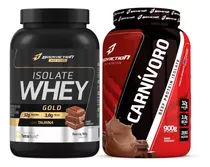 Kit Isolate Gold 900g + Carnívoro Beef Protein - Bodyaction Sabor Chocolate