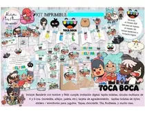 Kit Imprimible Candy Bar Toca Boca Toca Life 100% Editable