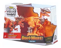 Robo Infantil Alive Dino Wars Raptor Com Luz E Som Laranja Candide
