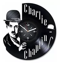 Reloj De Pared Con Disco De Vinilo De Charlie Chaplin. Decor