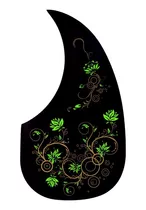 Escudo Gota Para Violão Personalizado Floral  Frete Grátis