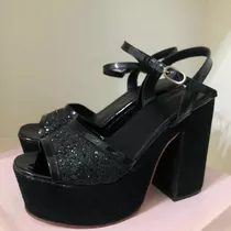 Zapatos Sibyl Vane De Fiesta Negros Con Plataforma, 1 Uso