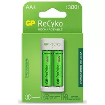 Cargador De Pilas Gp Aa + 2 Pilas Aa Recargables 2000mah