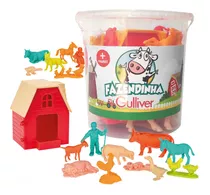 Animais Da Fazendinha Gulliver + Celeiro + Cercas Miniaturas