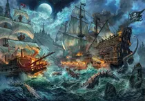 Epic Pirate Battle Puzzle 6000 Pz Clementoni Italy Adventure Grand Challenge Ships