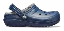 Crocs Crocband Classic Lined Clog Corderito Navy Niños 2100