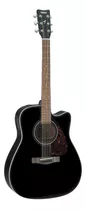 Guitarra Electroacústica Yamaha Fx370c Para Diestros Black Palo De Rosa Brillante