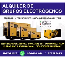 Alquiler De Grupo Electrogeno Y Camión Grúa