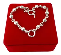 Pulsera Mujer Bolas De Plata Ley 950