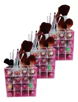 3 Porta Labiales Organizador 16 Pzs Y Brochas 