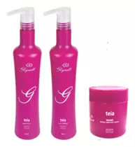 Glynett Kit Teia Com Shampoo Condicionador E Máscara 500 Ml