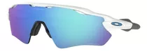 Lentes Correr Oakley Radar Ev 920873 Prizm 100%original Color Blanco-azul Color De La Lente Azul Color Del Armazón Blanco Diseño Mirror