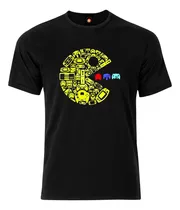 Remera Estampada Varios Diseños Pacman Gamer