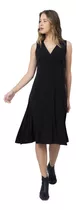 Vestido Negro Liso Corto Elegante De Vestir Mujer 