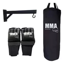 Saco De Boxeo 100 Cm + Soporte De Pared + Guantes Mma Import