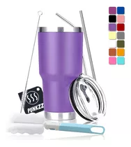 Vaso Térmico Portátil De Acero Inoxidable 30oz Calor/frío Color Violeta Liso