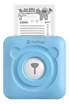 Impresora Portátil De Bolsillo Peri Page Bluetooth Color Azul