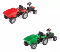 Auto Tractor Infantil A Pedal Con Zorra Remolque Pilsan Niño