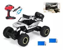 Carrinho Controle Remoto Carro 4ch 4x4 Jeep Rc 37cm 2 Bater