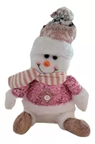 Muñeco De Nieve Figura De Navidad Decoración Adorno 25cm Alt